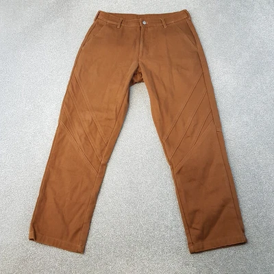 Calça jeans masculina Adidas pequena 30x28 marrom denim reta skatista roupa de trabalho W30 - Imagem 1 de 4