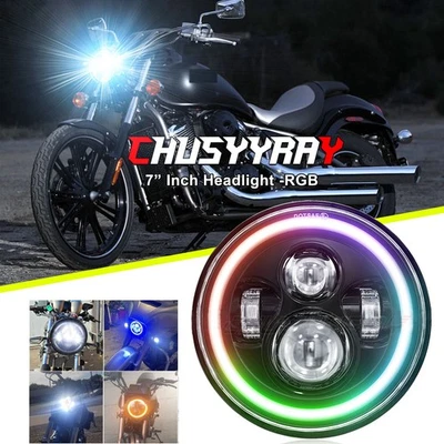 Faros LED altos/bajos para motocicleta de 7 pulgadas para Kawasaki Vulcan 900 1500 1600 personalizados Foto 1 de 4