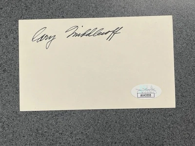 Cary Middlecoff Signed Cut Index Card- JSA Authenticated Golf - Image 1 of 3