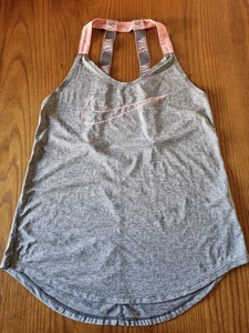 Nike Damen Trainingstop   Loose Fit Racerback Träger Grau/Rosa Gr.S - Bild 1 von 5