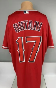 MAJESTIC Los Angeles Angels Shohei Ohtani #17 Red Jersey Men's XXL Coolbase - Picture 1 of 6