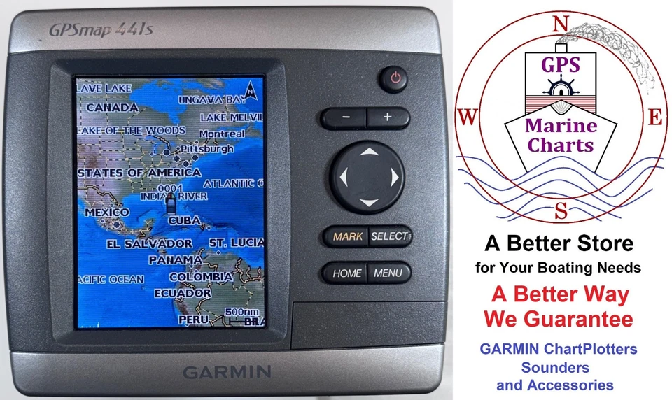 GARMIN GPSmap 441s ChartPlotter GPS Navigation, Sonar Sounder FishFinder  *NICE* - Image 1 of 4