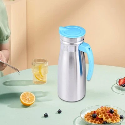 1000ml Stainless Steel Iced Tea Juice Pitcher for Everyday Use with Handle - Image 1 of 2