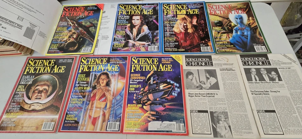 Научно-фантастический возраст журнал лот из 7, винтажный 1993-1994. W/2 научно-фантастический журнал 80-х - Изображение 1 из 4