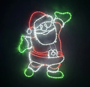 Santa Dancing Rope Light Motif - Picture 1 of 4