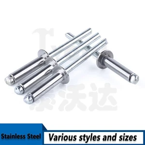 A2 Stainless Steel - Pop Rivets Open Blind Dome Head 3.2mm 4mm 5mm New - Picture 1 of 6