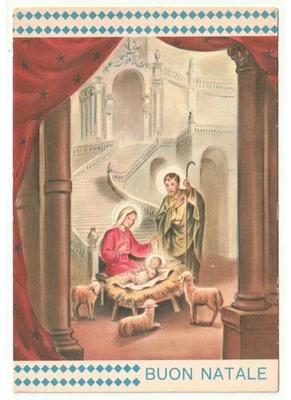 1974 Tarjeta Postal Feliz Cumpleaños De Buon Navidad La Familia Corderos - Imagen 1 de 2