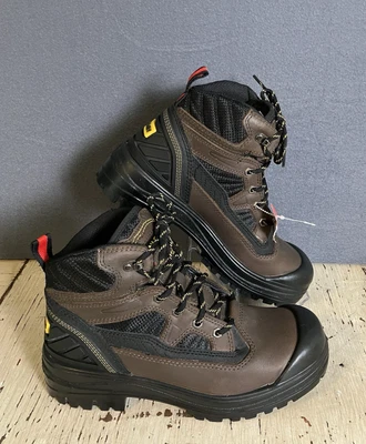 Bota de Trabalho Stanley Masculina Tamanho 7 Assure Biqueira de Aço 7" Tornozelo Estilo Marrom S6T153S NOVA - Imagem 1 de 4