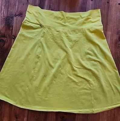 Falda para mujer Royal Robbins XL oro mostaza algodón/poliéster/spandex debajo de la rodilla Foto 1 de 4