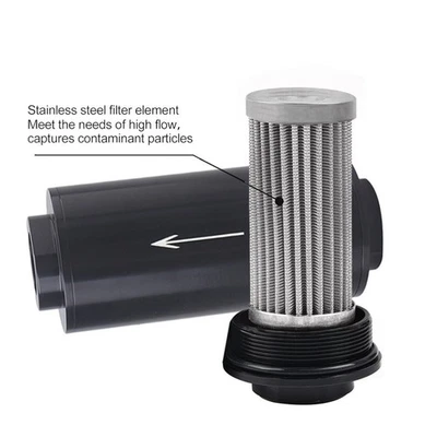 Inline Fuel Filter with Stainless Steel Element for Diesel Gas and Other Fuels - Image 1 of 4
