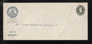 US Precancel Envelope: MD Federalsburg Local T2 (Blue Ink) 1c 1907; Used (APS) - Picture 1 of 1