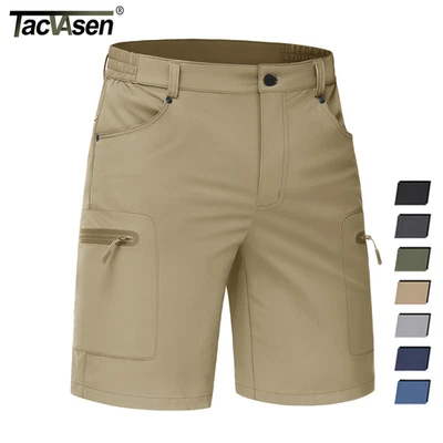 Pantalones Cortos de Carga para Hombres Senderismo 10" Secado Rápido 5 Bolsillos Ligeros Pesca Golf Shorts Foto 1 de 4