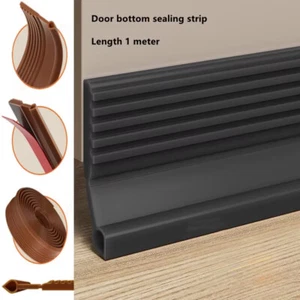 1M Dustproof Door Bottom Draught Excluder Seal Strip Self Adhesive Sealing Tape - Picture 1 of 5