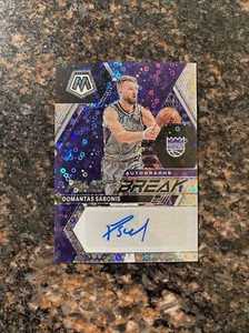2022-23 Panini Mosaic Fast Break Domantas Sabonis Auto Disco Prizm #FB-SAB Kings