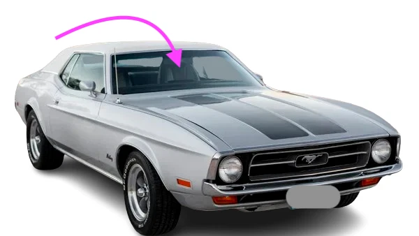 Parabrisas delantero convertible 2D Mercury Cougar/Ford Mustang 1971-1973 vidrio Foto 1 de 4