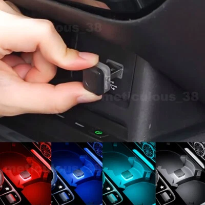 USB LED Mini Coche Neón Atmósfera Luz Ambiental Lámpara Bombilla Accesorios Interiores Foto 1 de 4