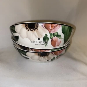 3 KATE SPADE Brand New Lenox Bloom Street Bowls 6.875” Soup/Cereal W/Tags - Picture 1 of 9