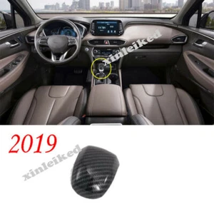 For Hyundai Santa Fe IX45 2019-21 Carbon Fiber Look Gear Shift Knob Cover Trim  - Picture 1 of 4