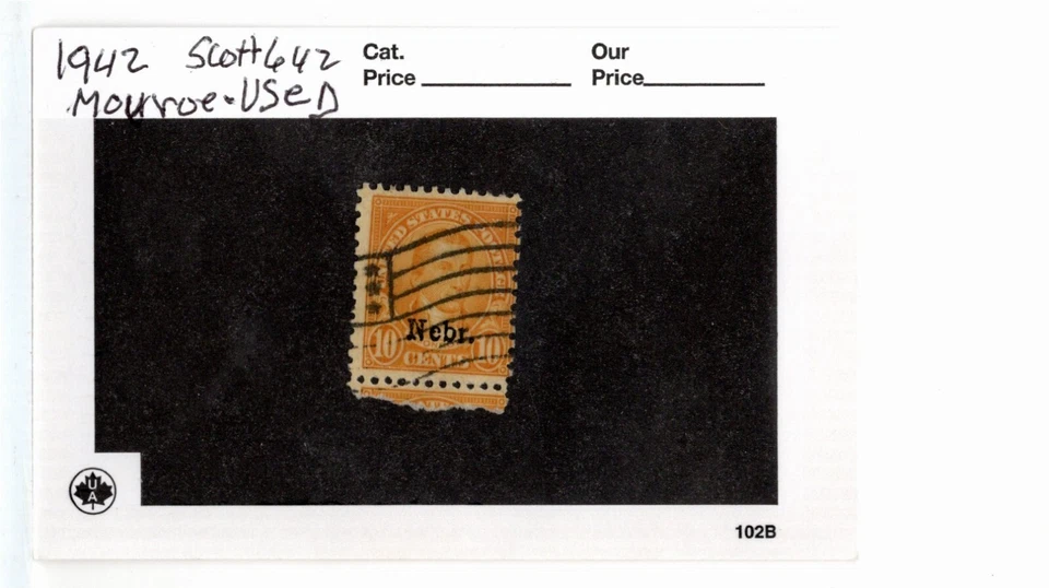 10 centavos Monroe de Estados Unidos 1927, Scott #642 Foto 1 de 1