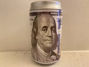 Tin Money Piggy Bank Can Savings 7.5" Franklin Coin Jar Saver w/ Lid, For Kids! - Picture 1 of 10