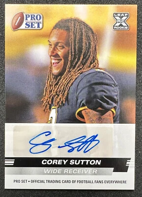 2022 PRO SET COREY SUTTON XRC AUTO #PSA-CS1 APPALACHAIN STATE / DETROIT LIONS - Image 1 of 2