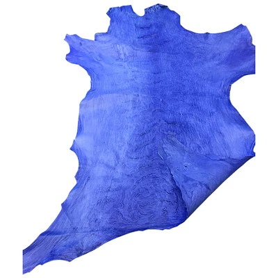 Blue Leather Hides Bookbinding Crafting Material Thin Upholstery Sewing Fabric - Image 1 of 4