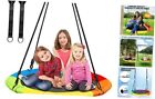  700lb 40 Inch Saucer Tree Swing for Kids Adults 900D Oxford Waterproof Rainbow
