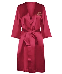 Carolina Herrera Very Good Girl Fragrance Silk Robe In Red Color - Bild 1 von 4