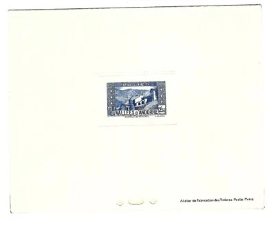 Andorra Fr. Troquel grande a prueba Scott No. 59A NGAI Foto 1 de 2