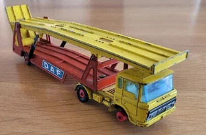 1969 Vintage Matchbox King Size No. K-11 DAF Car Transporter original red wheels - Picture 1 of 8