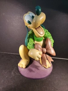 2006 Disney Shopping Santa Pluto Weihnachtskranz Garten Statue 14,5"h SELTEN VTG - Bild 1 von 12