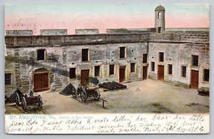 1904 Raphael Tuck St Augustine Florida - Fort Marion Interior - Cannons Postcard - Picture 1 of 3