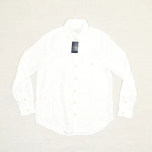 NEW Lucky Brand Women Button Up Long Sleeve Top Collared Lyocell White Size S - Picture 1 of 8