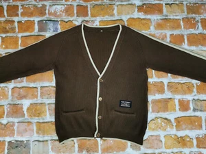 Chevignon Vintage Cardigan Registered Wool Dark Braun Size: L Tip Top - Picture 1 of 7