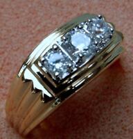 Details about   Cross Ring 1.2 carat CZ Mens 18k yellow gold overlay Size 12 T27