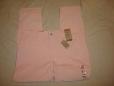 NWT Women's Levi's 724 High Rise Slim Straight Pink Corduroy Pants 18 M 34 X 30 - Imagem 1 de 4