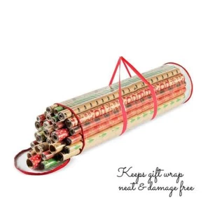 Xmas Gift Wrap Storage Bags Birthday Christmas Wrapping Paper Storage Organiser - Picture 1 of 7