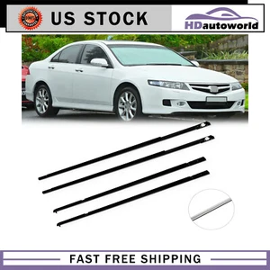 For 2003-2007 Honda Accord Weatherstrip Window Moulding Trim Seal Belt 4 Piece - Picture 1 of 5