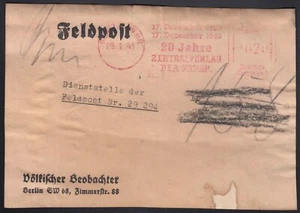 Segunda Guerra Mundial correo de campaña Mi.Nr paquete de periódico dirección extremadamente raro valor milímico € (1432) - Imagen 1 de 2