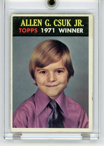 1972 Topps Baseball Card 1971 Contest Winner  Allen G. Csuk JR. "VERY RARE"