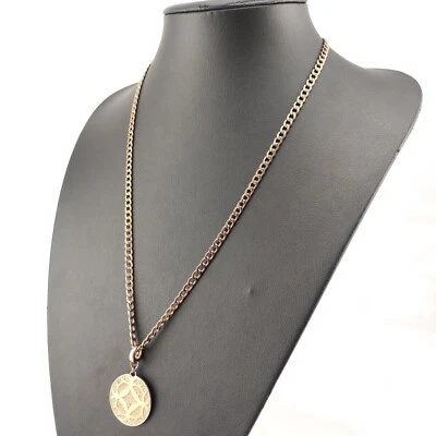 ⭐ Fossil Steel Halskette Collier Anhänger Armband Band Armreif Kette Gold 189 ⭐ - Bild 1 von 4