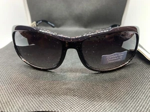 NWT $40 Designer Elements Black sunglasses with Swarovski Crystals - Picture 1 of 6