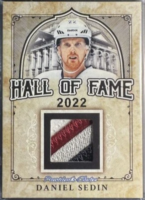 2022 Presidents Choice Trading Cards Inc Daniel Sedin Hall Of Fame 2022 Patch /5 - Image 1 of 2