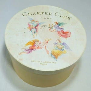2002 Charter Club Grand Buffet Angel Mugs Set of 4 with Original Gift Box - Picture 1 of 7