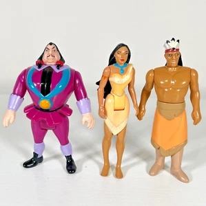 Disney Princess Burger King Pocahontas Kocoum Ratcliffe 4" Lot of 3 Figures - Picture 1 of 9