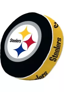 PITTSBURGH STEELERS (1) Official NFL 15 Inch Round Team Puff Soft Pillow ~ New! - Picture 1 of 1