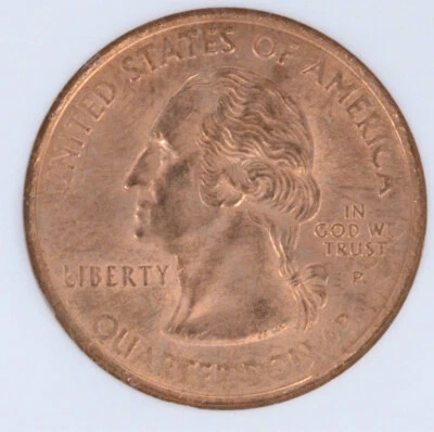 2000 NGC MS65 Missing Clad Layer MASSACHUSETES State Quarter Washington 25C RARE - Image 1 of 4