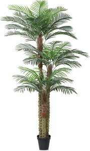 Artificial Palm Tree for Outdoor 8Ft Tall UV Resistant Fake Tropical Golden Cane - Picture 1 of 9