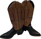 Justin 13&quot; Black and Tan Model L4968 J-Flex Comfort Leather Western Boots Sz 8 C