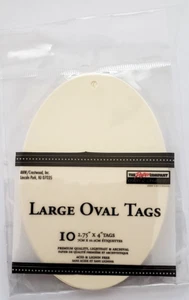 The Paper Company 2,75" x 4" GROSSE OVALE ETIKETTEN - ELFENBEIN - 10 Etiketten - Bild 1 von 1